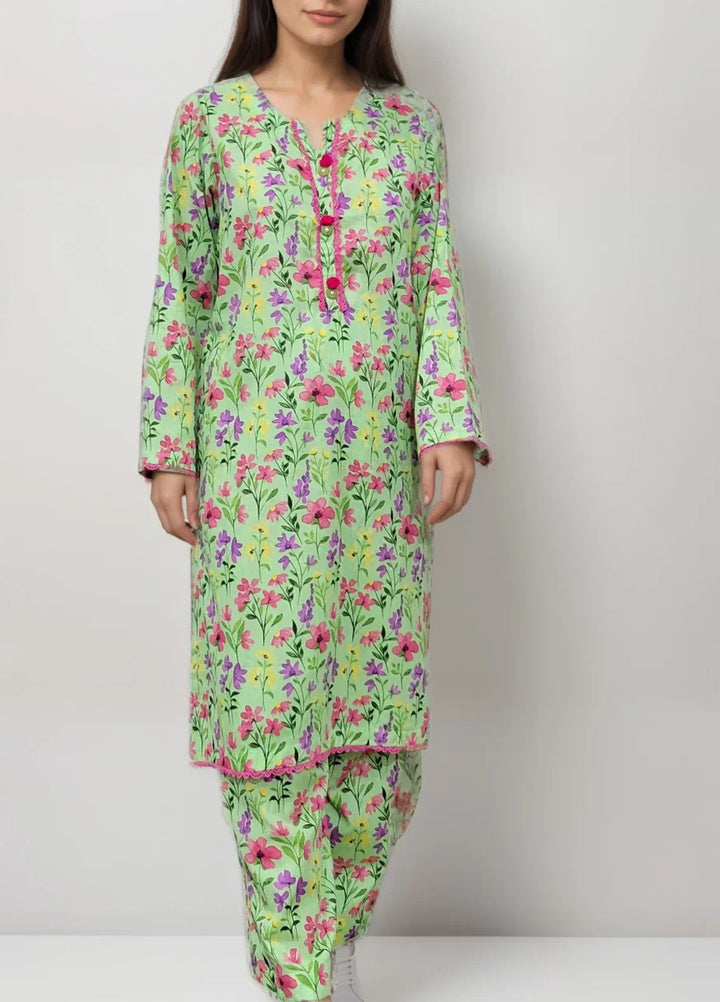 Stitching Cotton Women Pret Pure Cambric 2 Piece Printed Suit D-16 - SummerCollection