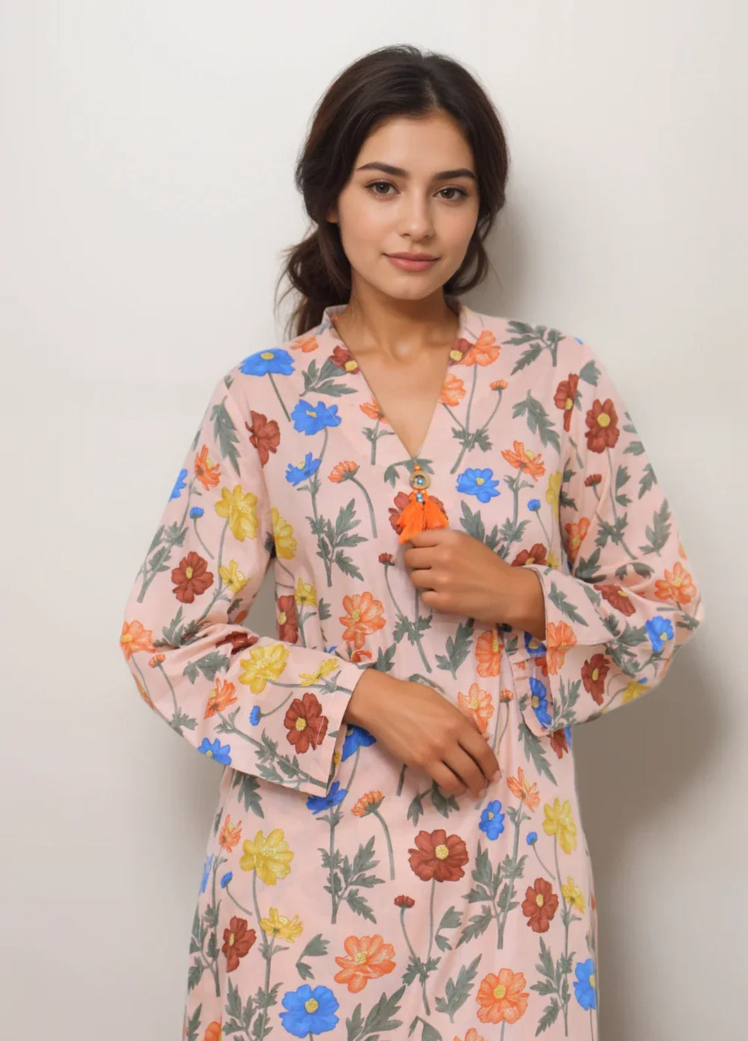 Stitching Cotton Women Pret Pure Cambric 2 Piece Printed Suit D-32 - WinterCollection