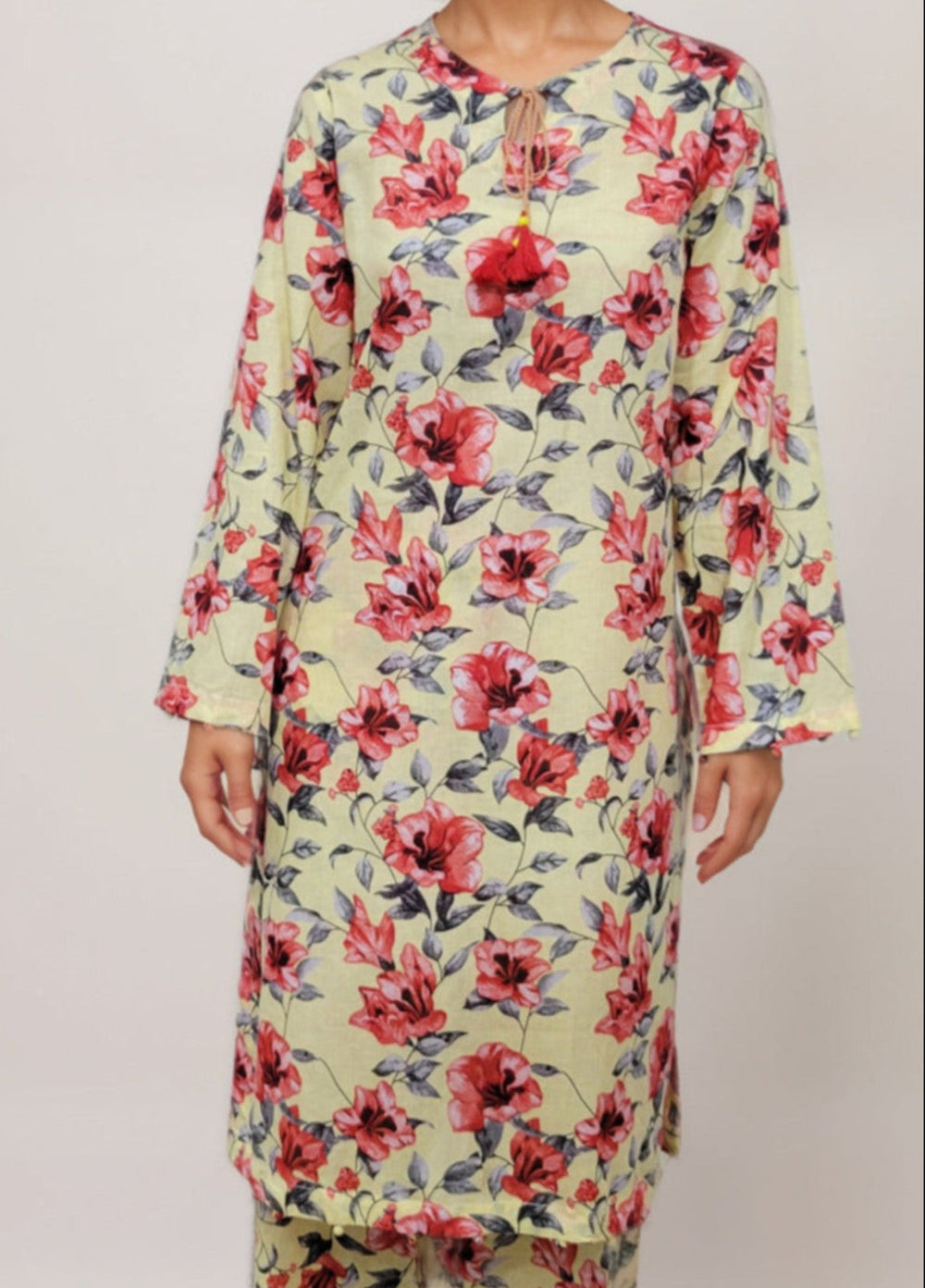 Stitching Cotton Women Pret Pure Cambric 2 Piece Printed Suit D-02 - SummerCollection