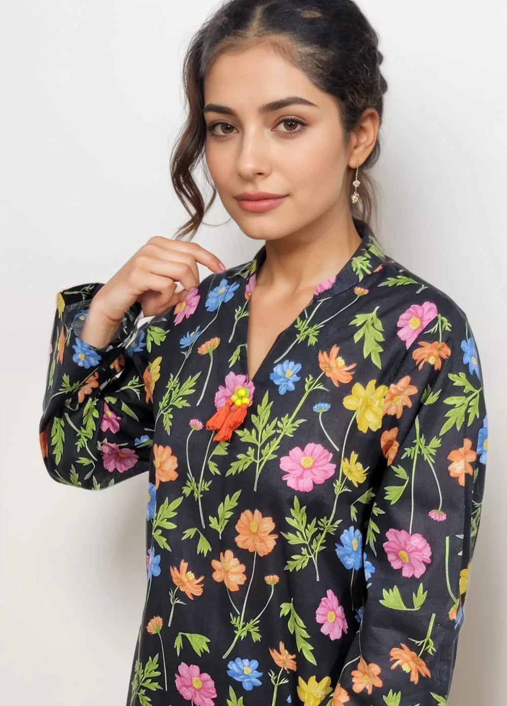 Stitching Cotton Women Pret Pure Cambric 2 Piece Printed Suit D-26 - SummerCollection