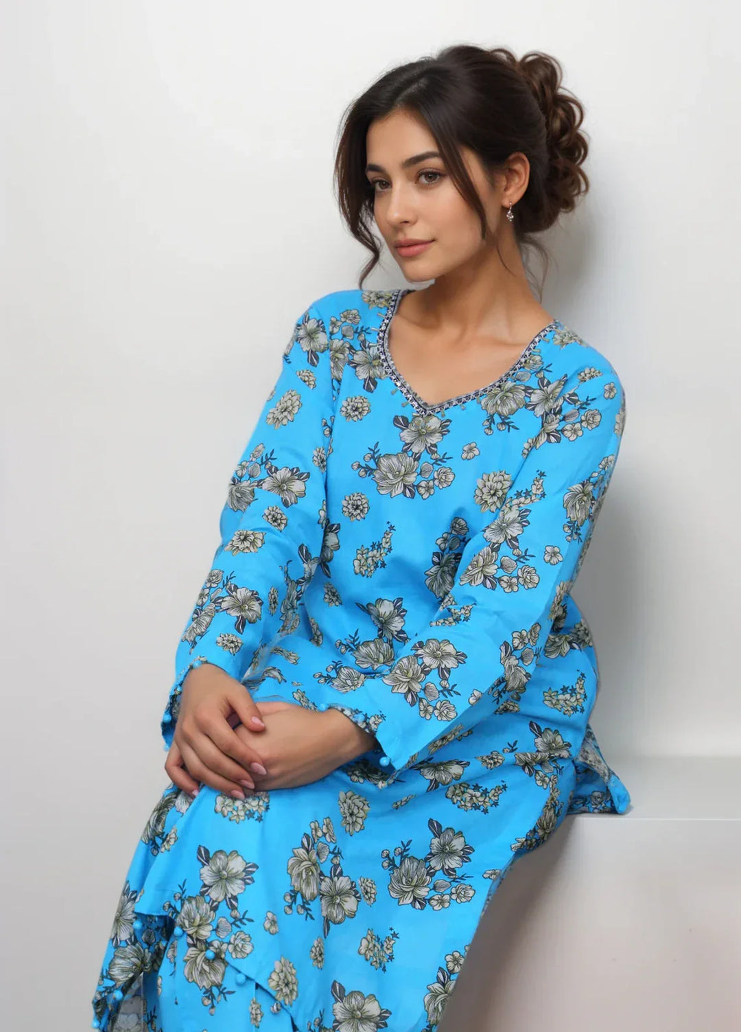 Stitching Cotton Women Pret 2 Piece Printed Suit D-06 - Summer Collection