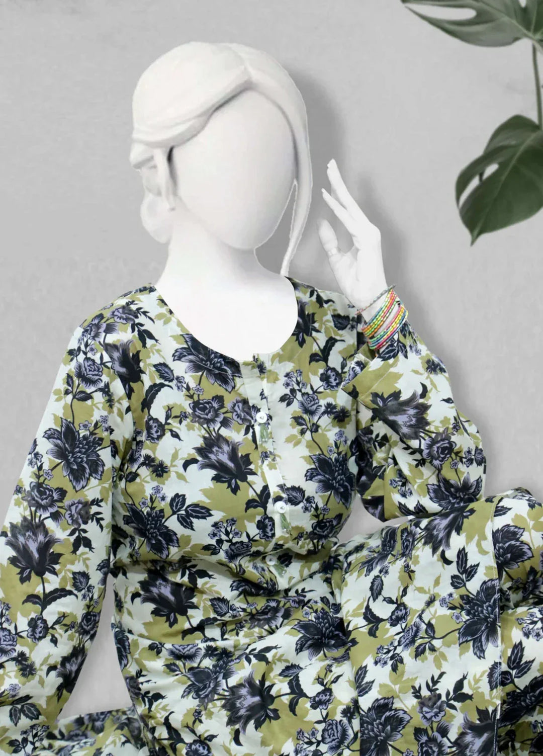 Stitching Cotton Women Pret Pure Cambric 2 Piece Printed Suit D-15 - SummerCollection