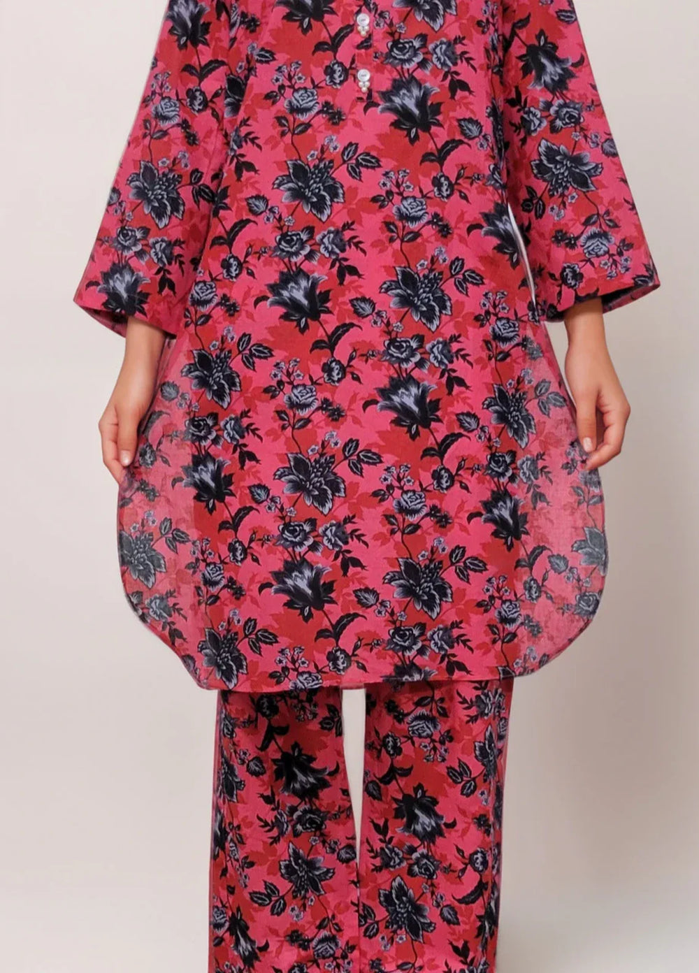 Stitching Cotton Women Pret Pure Cambric 2 Piece Printed Suit D-29 - SummerCollection