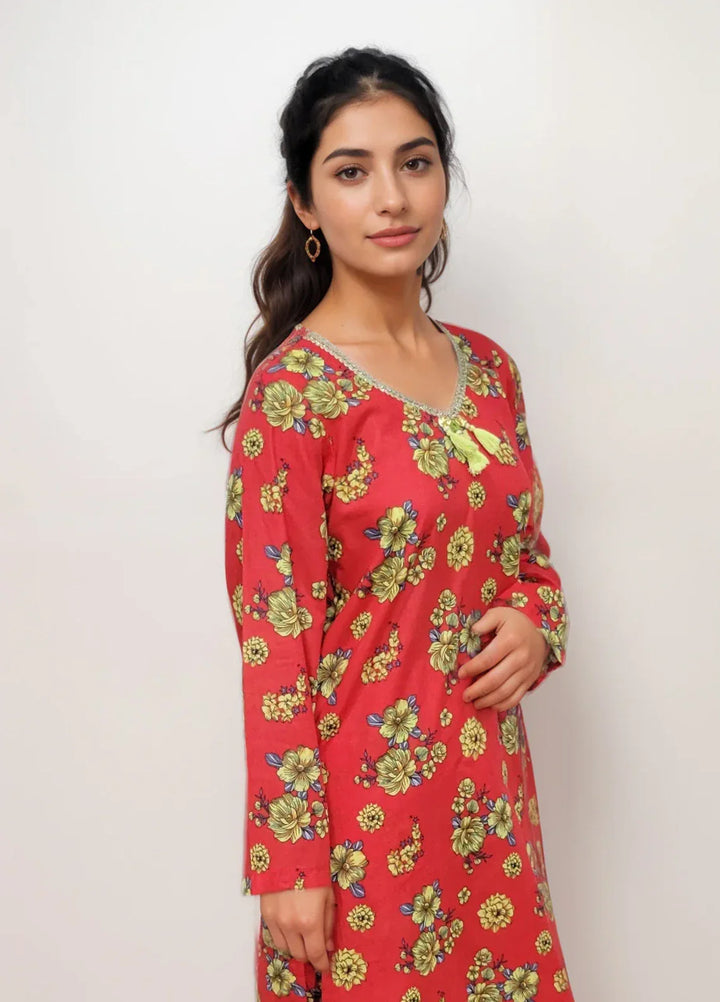 Stitching Cotton Women Pret 2 Piece Printed Suit D-07 - Summer Collection