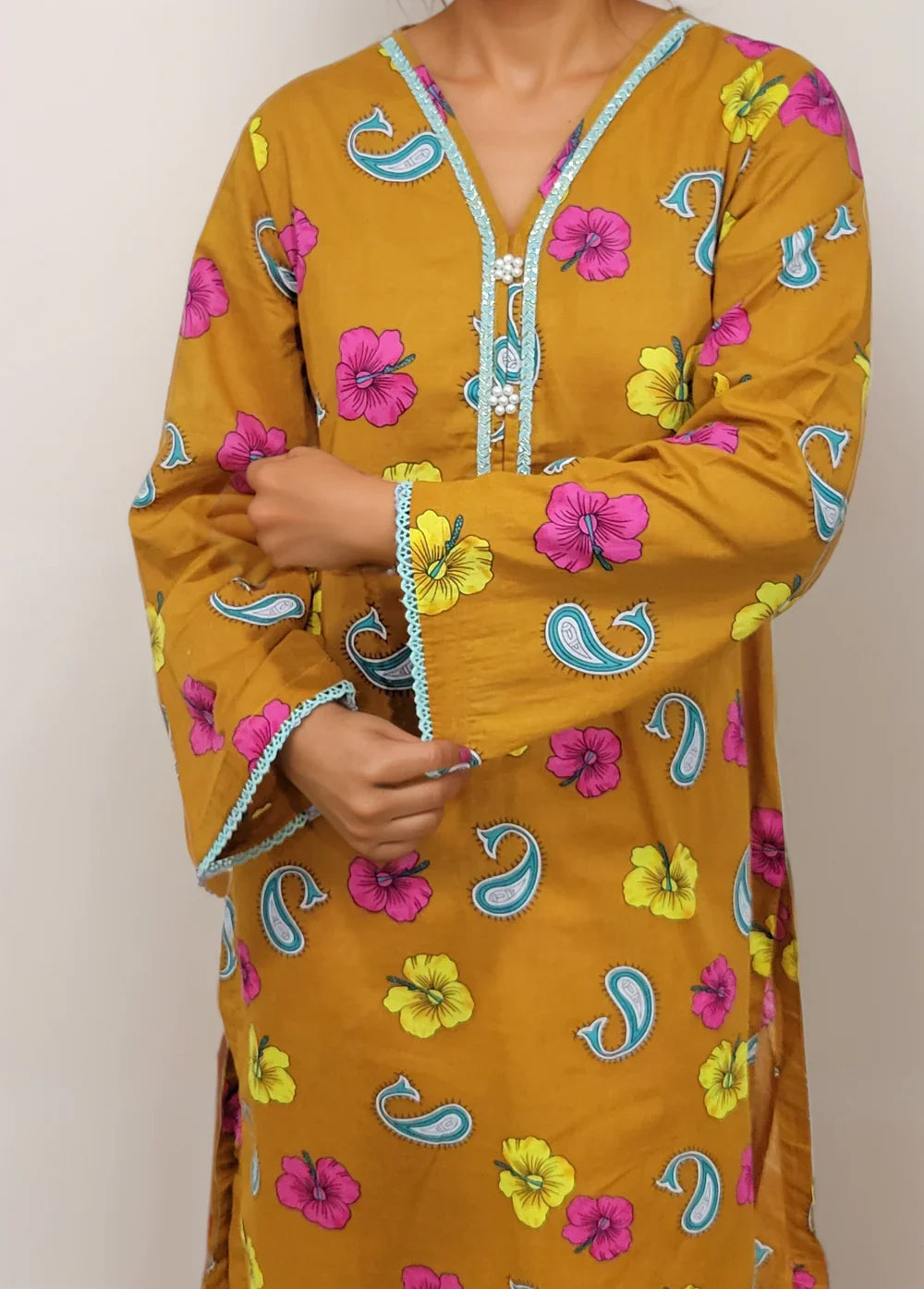 Stitching Cotton Women Pret Pure Cambric 2 Piece Printed Suit D-24 - SummerCollection