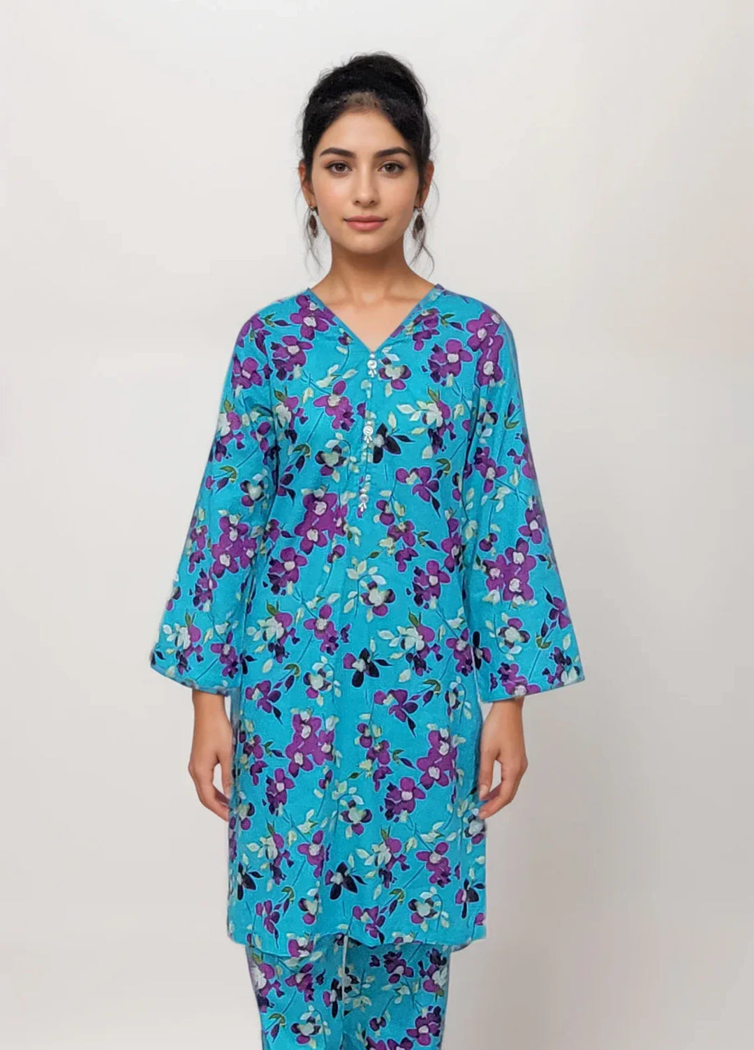 Stitching Cotton Women Pret Pure Cambric 2 Piece Printed Suit D-39 - SummerCollection