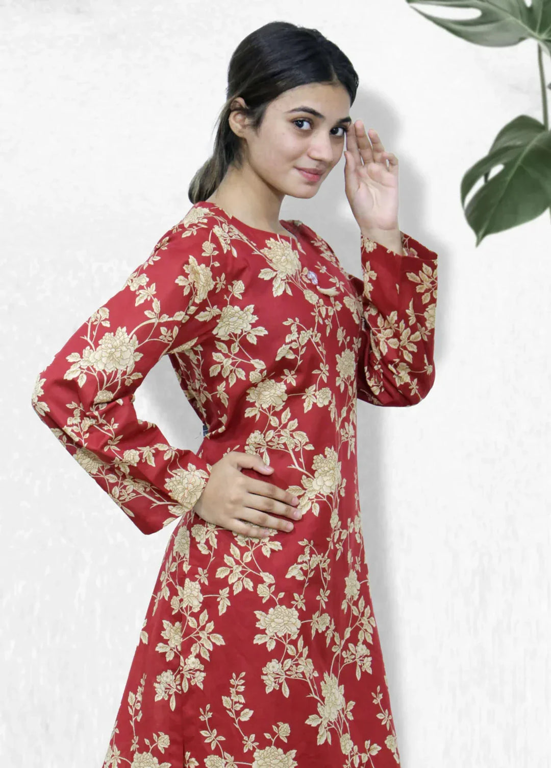 Stitching Cotton Women Pret Pure Cambric 2 Piece Printed Suit D-05 - SummerCollection