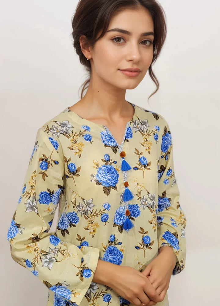 Stitching Cotton Women Pret Pure Cambric 2 Piece Printed Suit D-04 - SummerCollection