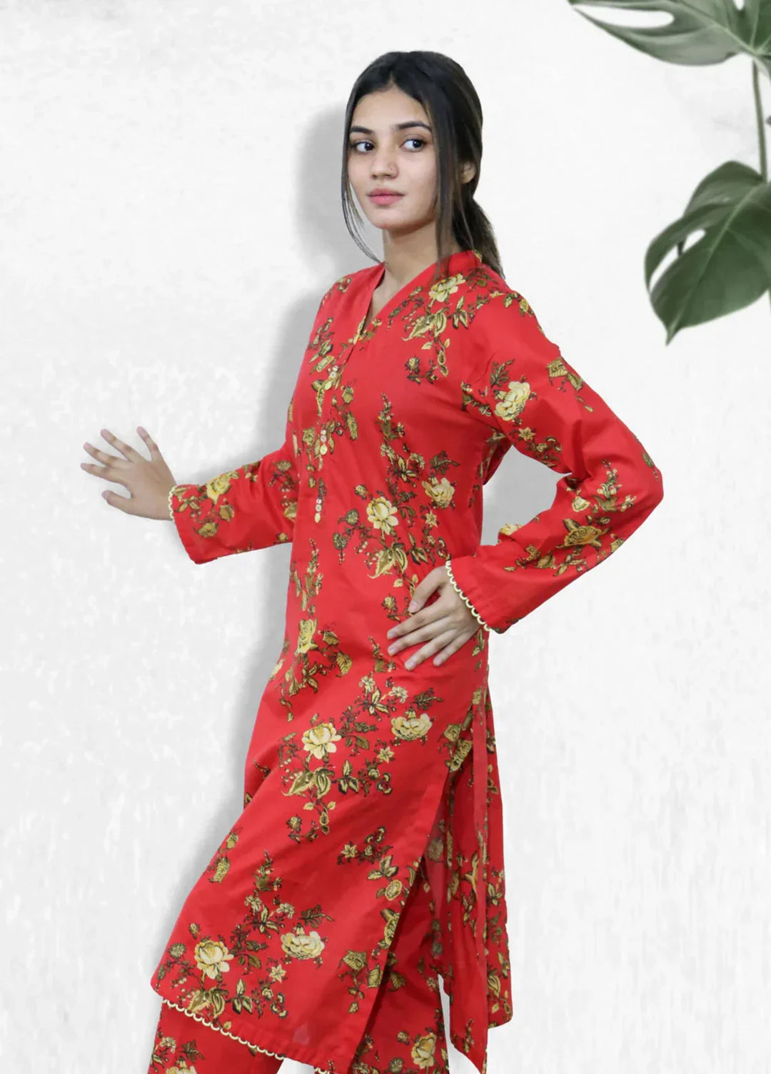 Stitching Cotton Women Pret Pure Cambric 2 Piece Printed Suit D-12 - SummerCollection