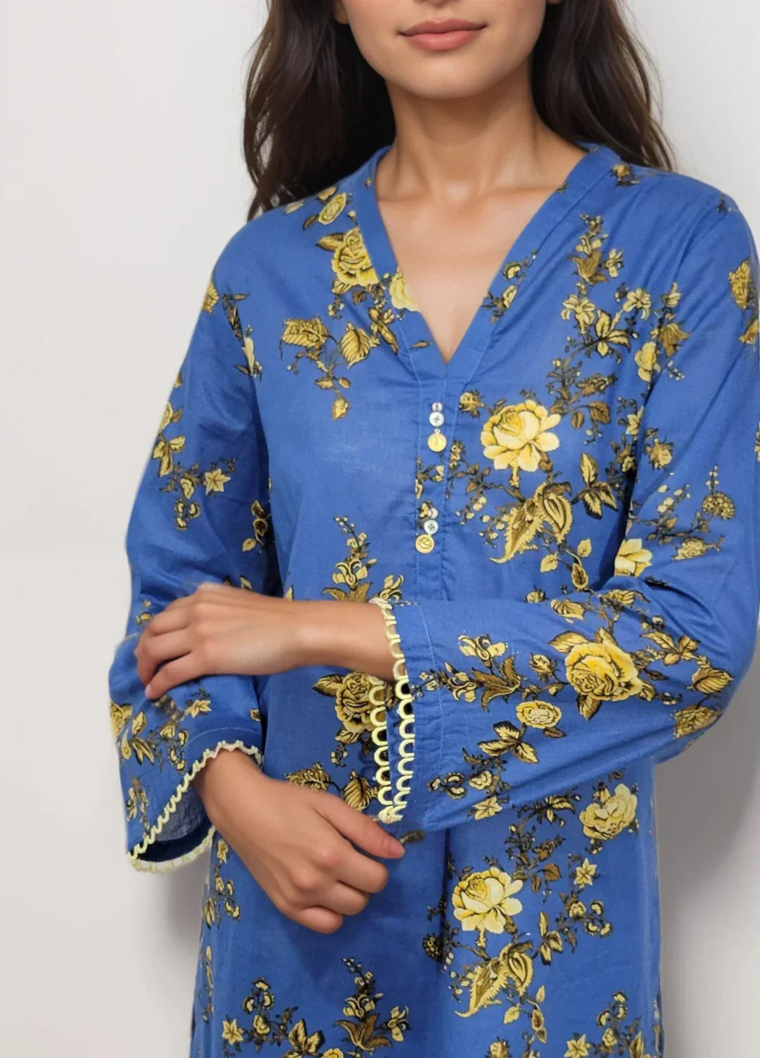 Stitching Cotton Women Pret Pure Cambric 2 Piece Printed Suit D-27 - SummerCollection