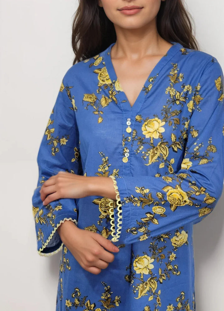 Stitching Cotton Women Pret Pure Cambric 2 Piece Printed Suit D-27 - SummerCollection