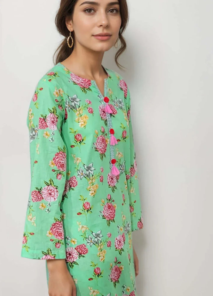 Stitching Cotton Women Pret Pure Cambric 2 Piece Printed Suit D-33 - SummerCollection