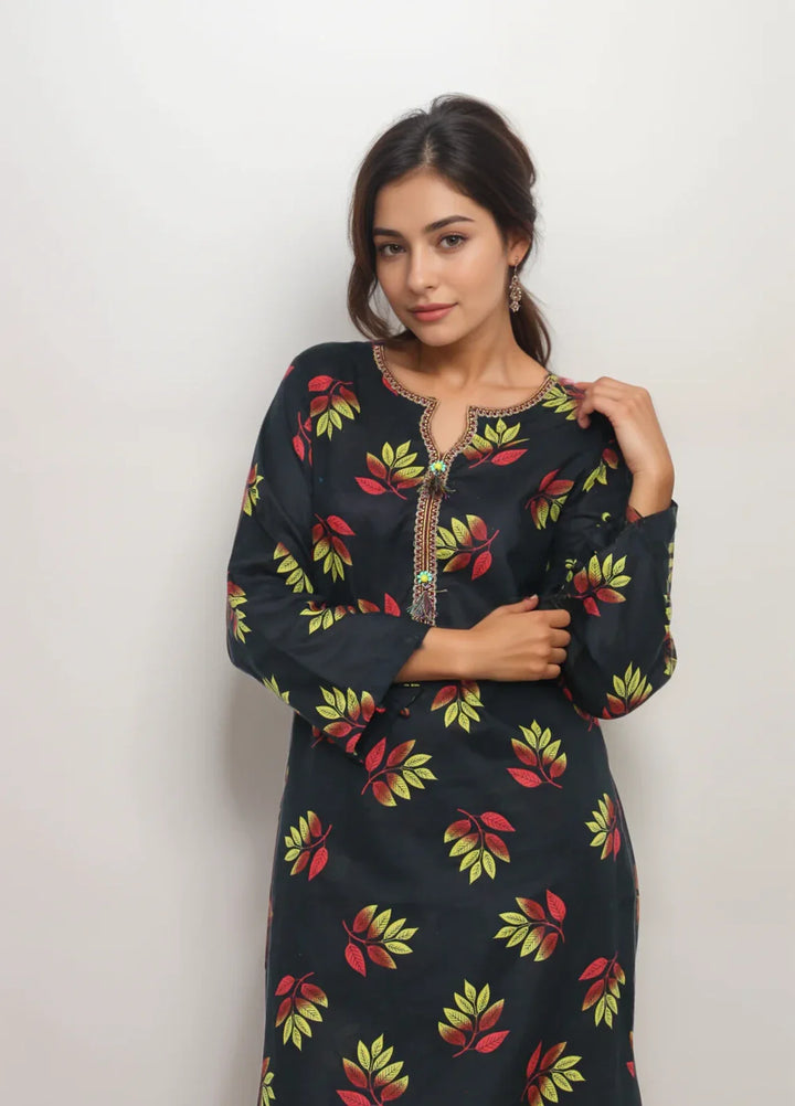 Stitching Cotton Women Pret Pure Cambric 2 Piece Printed Suit D-06 - SummerCollection