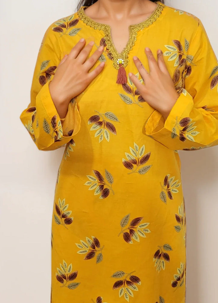 Stitching Cotton Women Pret Pure Cambric 2 Piece Printed Suit D-21 - SummerCollection