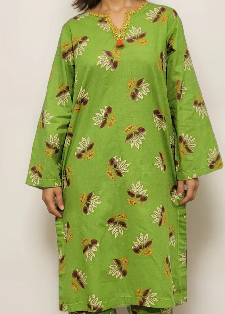 Stitching Cotton Women Pret Pure Cambric 2 Piece Printed Suit D-35 - SummerCollection