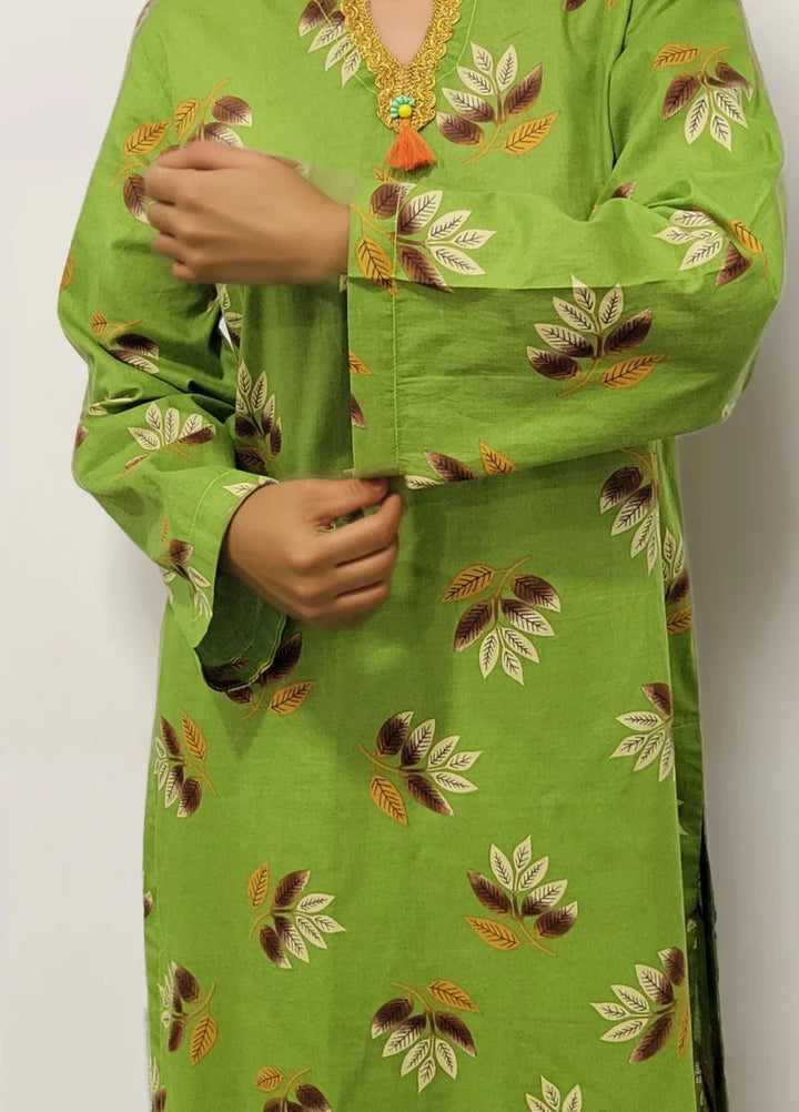 Stitching Cotton Women Pret Pure Cambric 2 Piece Printed Suit D-35 - SummerCollection