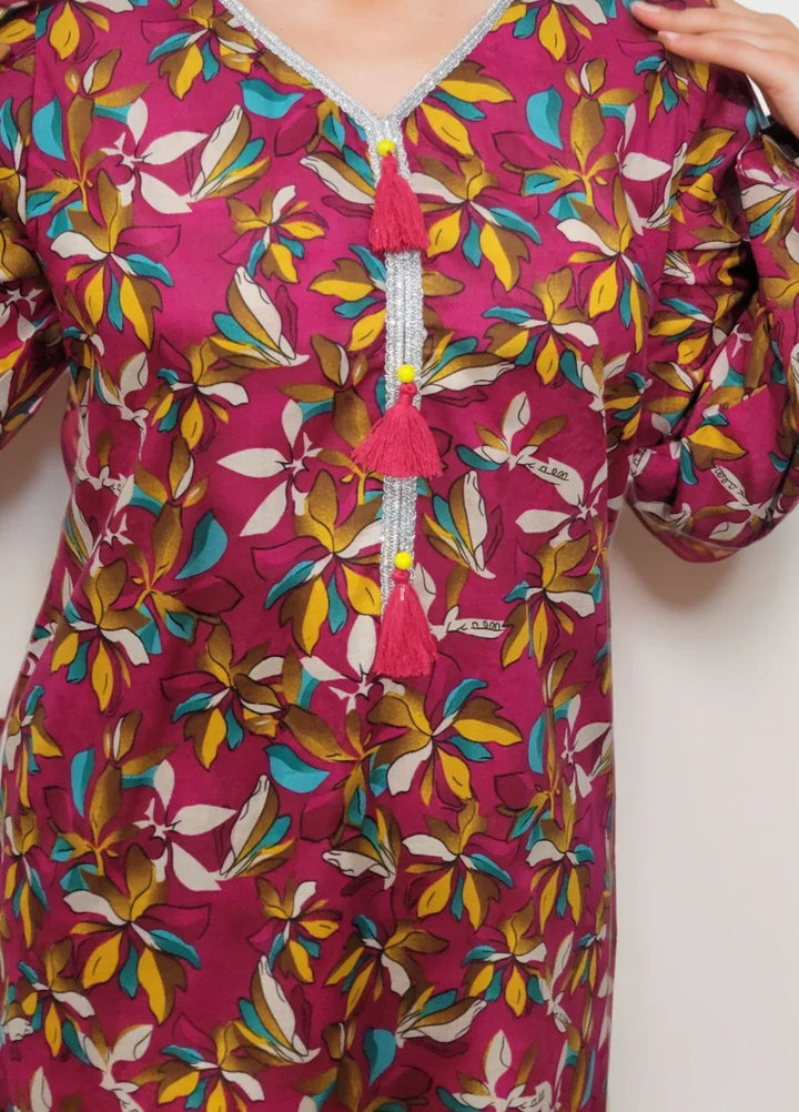 Stitching Cotton Women Pret Pure Cambric 2 Piece Printed Suit D-10 - SummerCollection