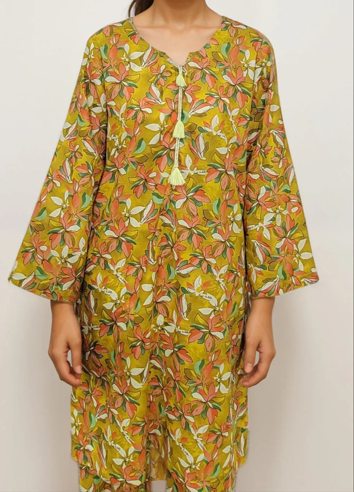 Stitching Cotton Women Pret Pure Cambric 2 Piece Printed Suit D-22 - SummerCollection