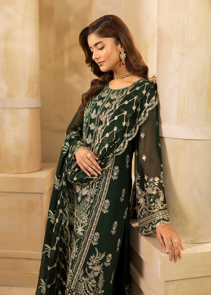 Riwayat by Eileen Pret Embroidered Chiffon 4 Piece Suit C9-Isabela Green - Festive Collection