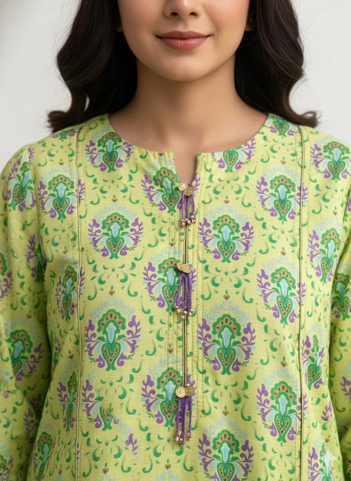 Tosheeza Saith Women Pret Printed Khaddar 2 Piece Green - Winter Collection