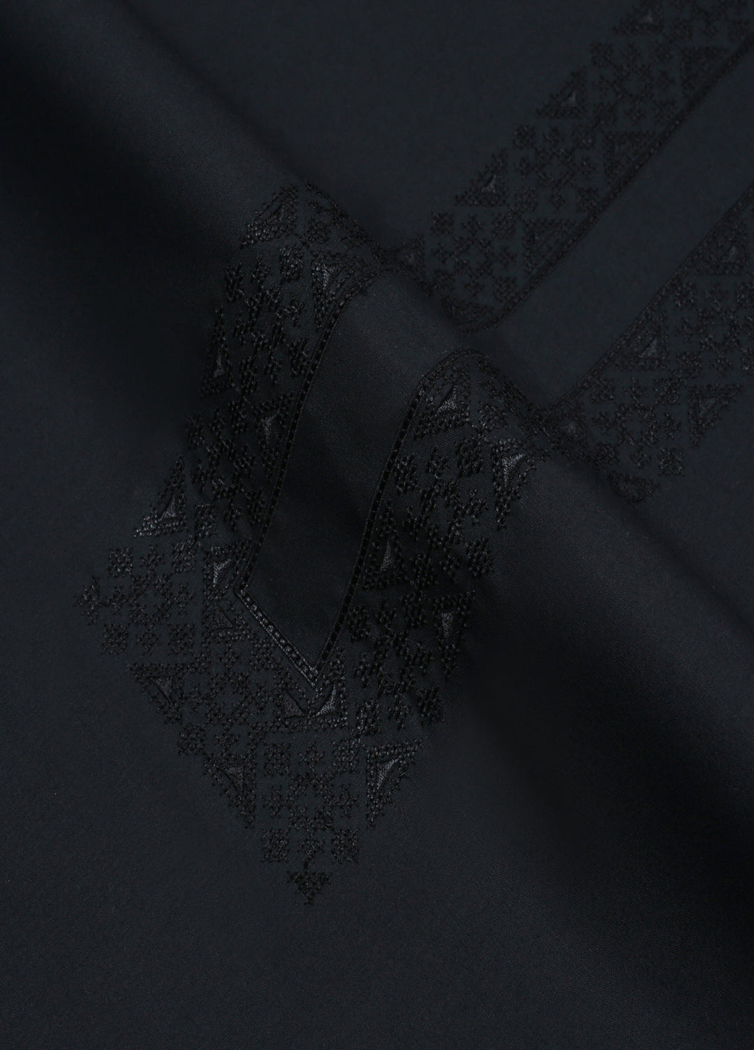 Monochrome by Fabrich Mens Unstitched Embroidered Cotton Kameez Shalwar GTS-FE-037 - Festive Collection