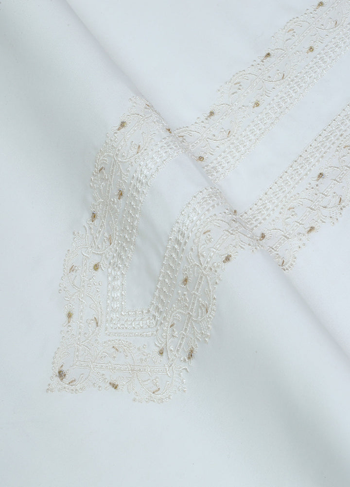 Monochrome by Fabrich Mens Unstitched Embroidered Cotton Kameez Shalwar GTS-FE-033 - Festive Collection