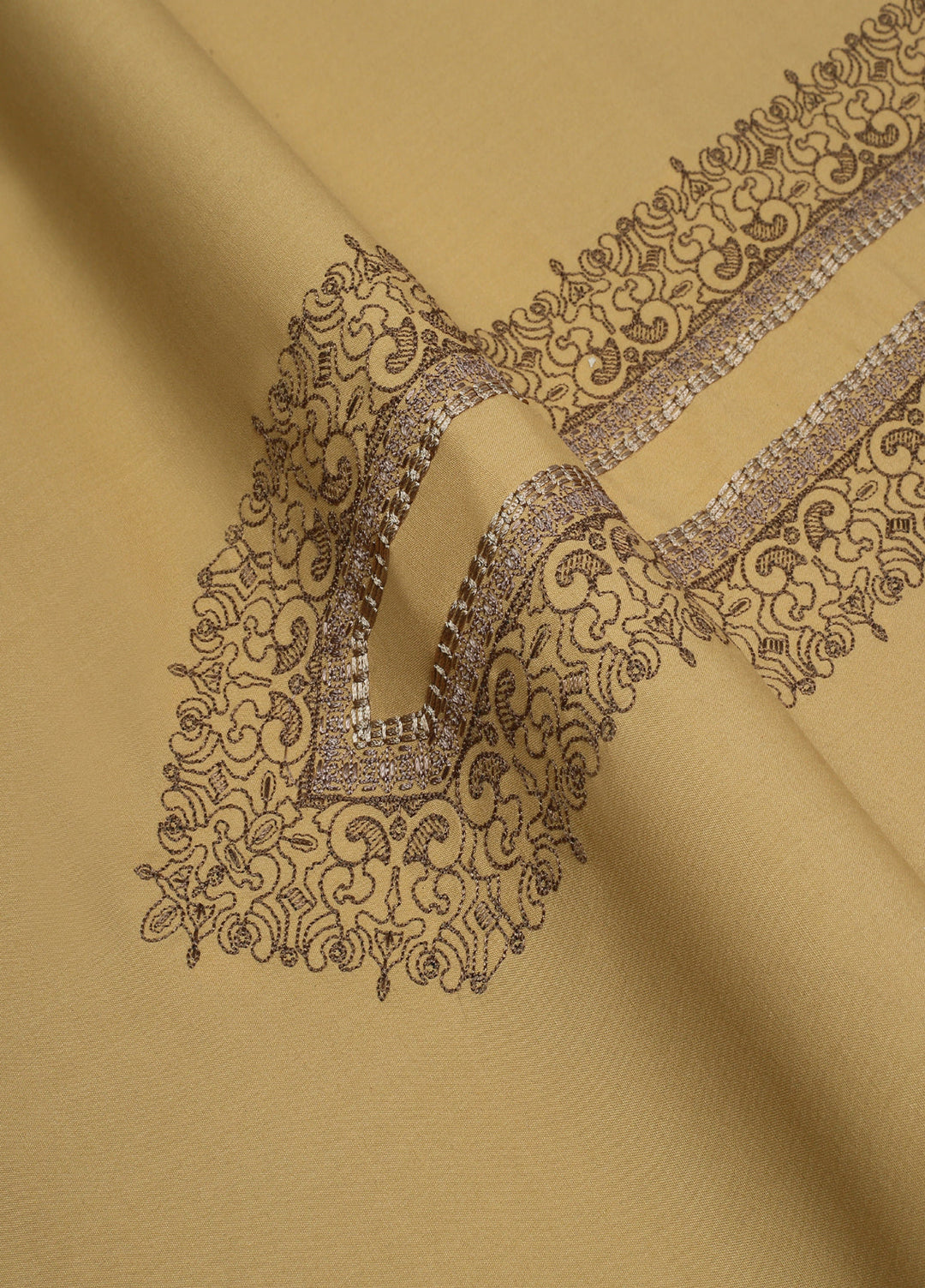 Monochrome by Fabrich Mens Unstitched Embroidered Cotton Kameez Shalwar GTS-FE-031 - Festive Collection