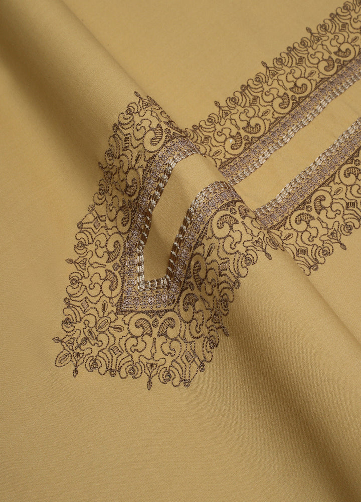 Monochrome by Fabrich Mens Unstitched Embroidered Cotton Kameez Shalwar GTS-FE-031 - Festive Collection