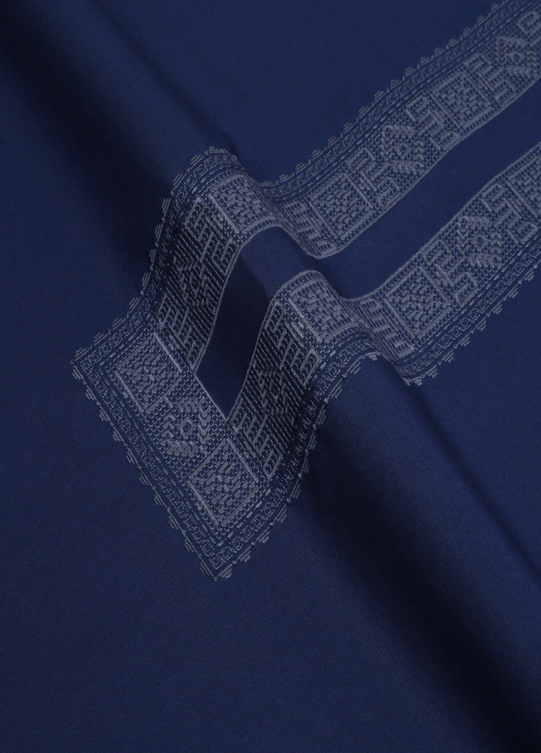 Monochrome by Fabrich Mens Unstitched Embroidered Cotton Kameez Shalwar GTS-FE-029 - Festive Collection