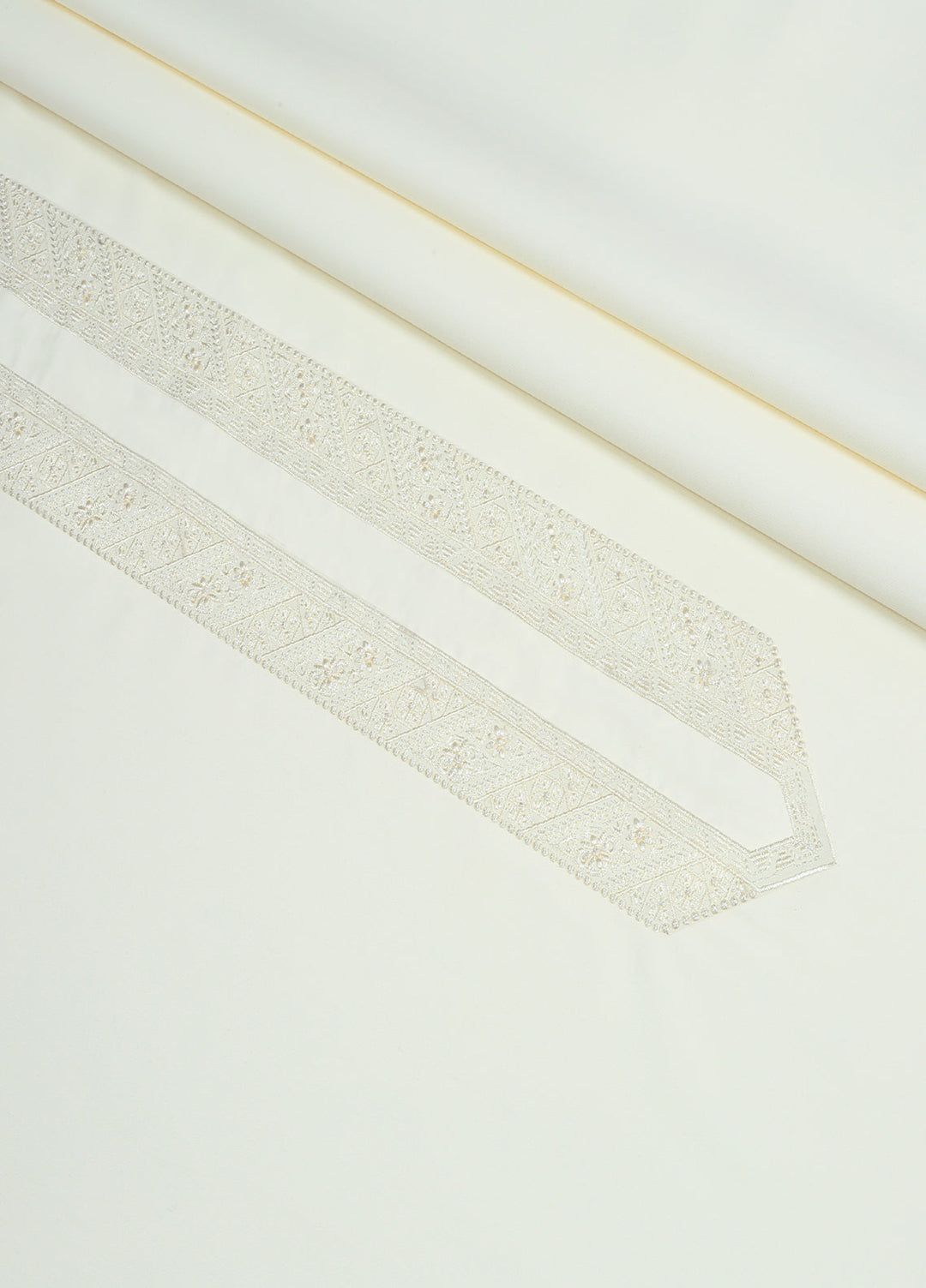 Monochrome by Fabrich Mens Unstitched Embroidered Cotton Kameez Shalwar GTS-FE-028 - Festive Collection