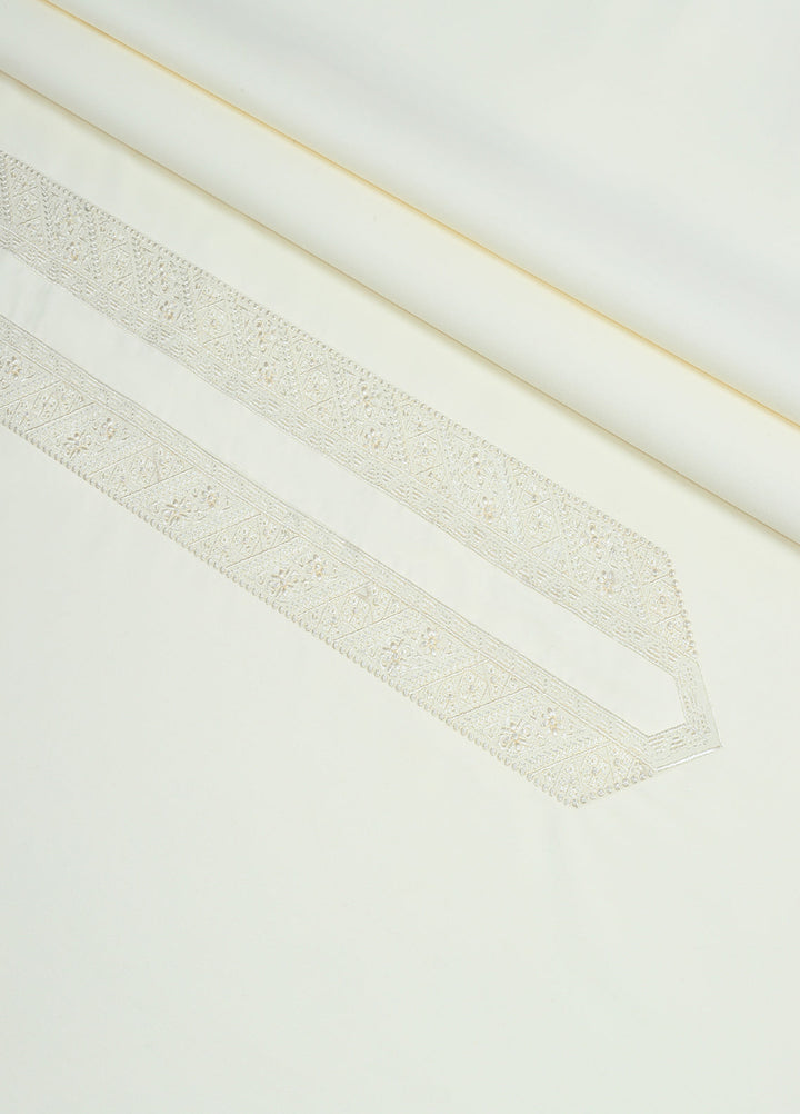 Monochrome by Fabrich Mens Unstitched Embroidered Cotton Kameez Shalwar GTS-FE-028 - Festive Collection