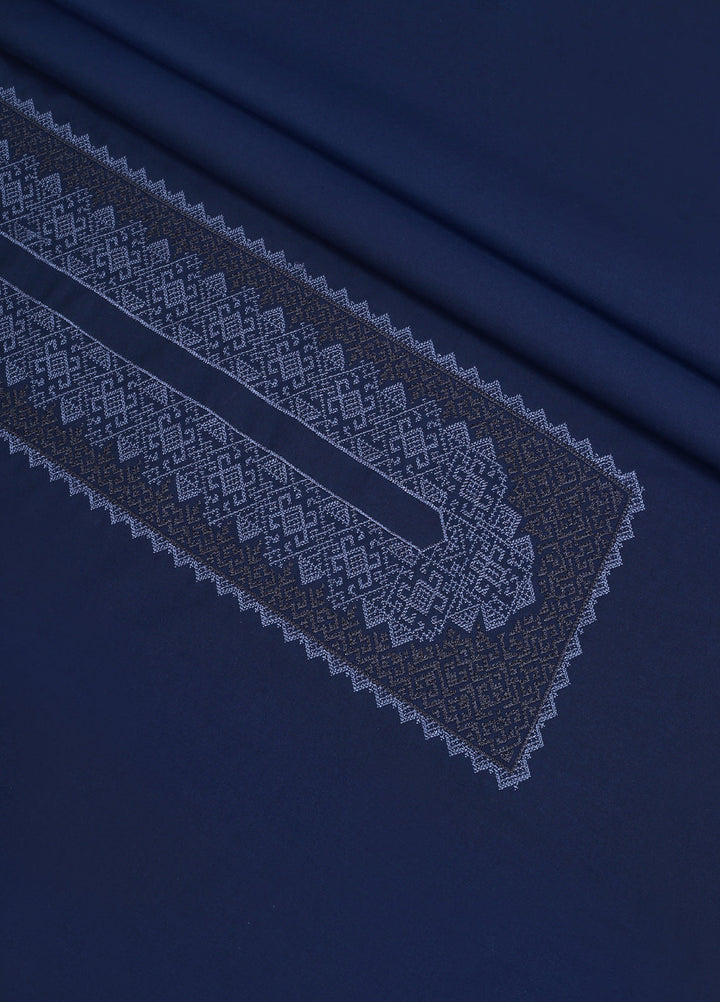 Monochrome by Fabrich Mens Unstitched Embroidered Cotton Kameez Shalwar GTS-FE-027 - Festive Collection