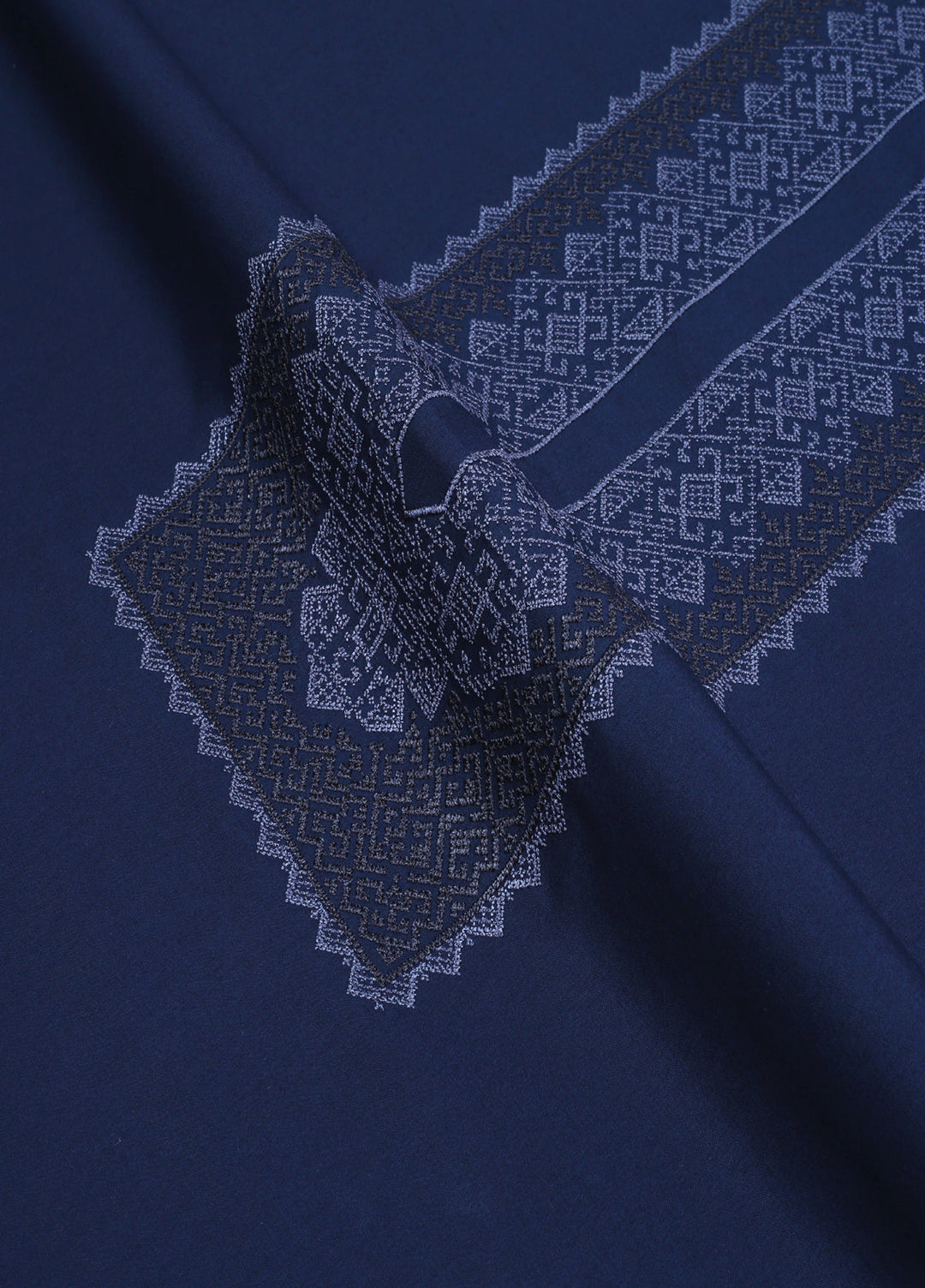 Monochrome by Fabrich Mens Unstitched Embroidered Cotton Kameez Shalwar GTS-FE-027 - Festive Collection