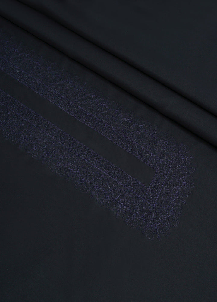 Monochrome by Fabrich Mens Unstitched Embroidered Cotton Kameez Shalwar GTS-FE-026 - Festive Collection