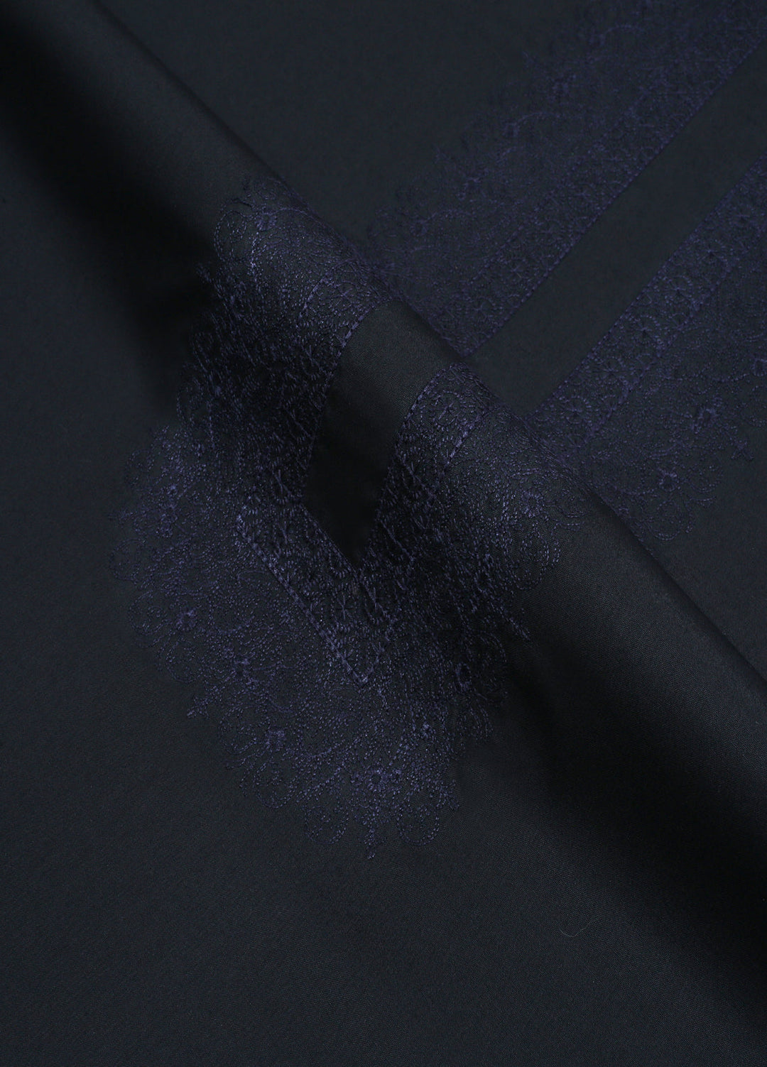 Monochrome by Fabrich Mens Unstitched Embroidered Cotton Kameez Shalwar GTS-FE-026 - Festive Collection