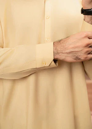 Alif by Buraq Online Mens RTW Solids Wash and Wear Kurta Shalwar Skin Collared - Casual Collection