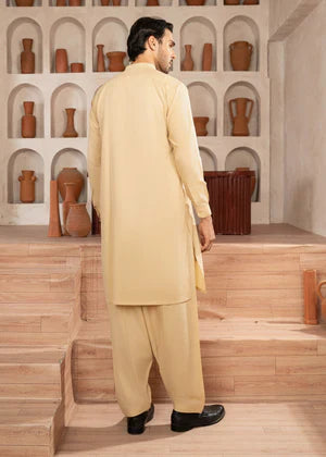 Alif by Buraq Online Mens RTW Solids Wash and Wear Kurta Shalwar Skin Ban - Casual Collection