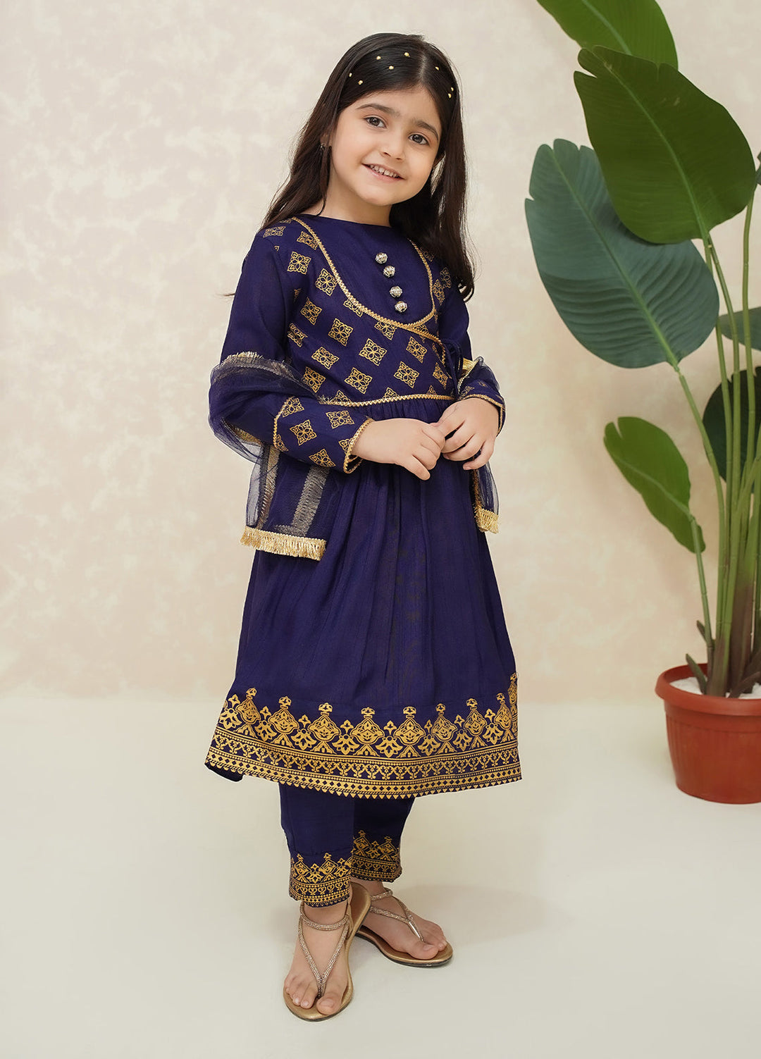 Modest Girls Pret Printed Rawsilk 3 Piece Suit Zehra - Wedding Collection