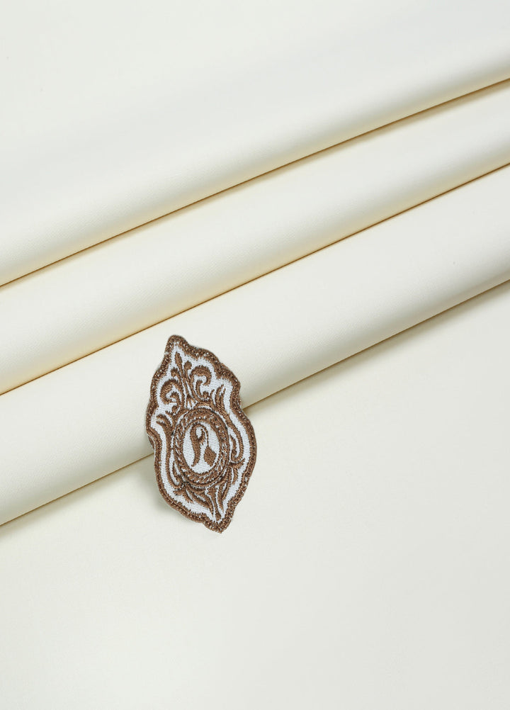 Atlantis by Fabrich Mens Unstitched Kurta Shalwar Wash N Wear Cream - Summer Collection