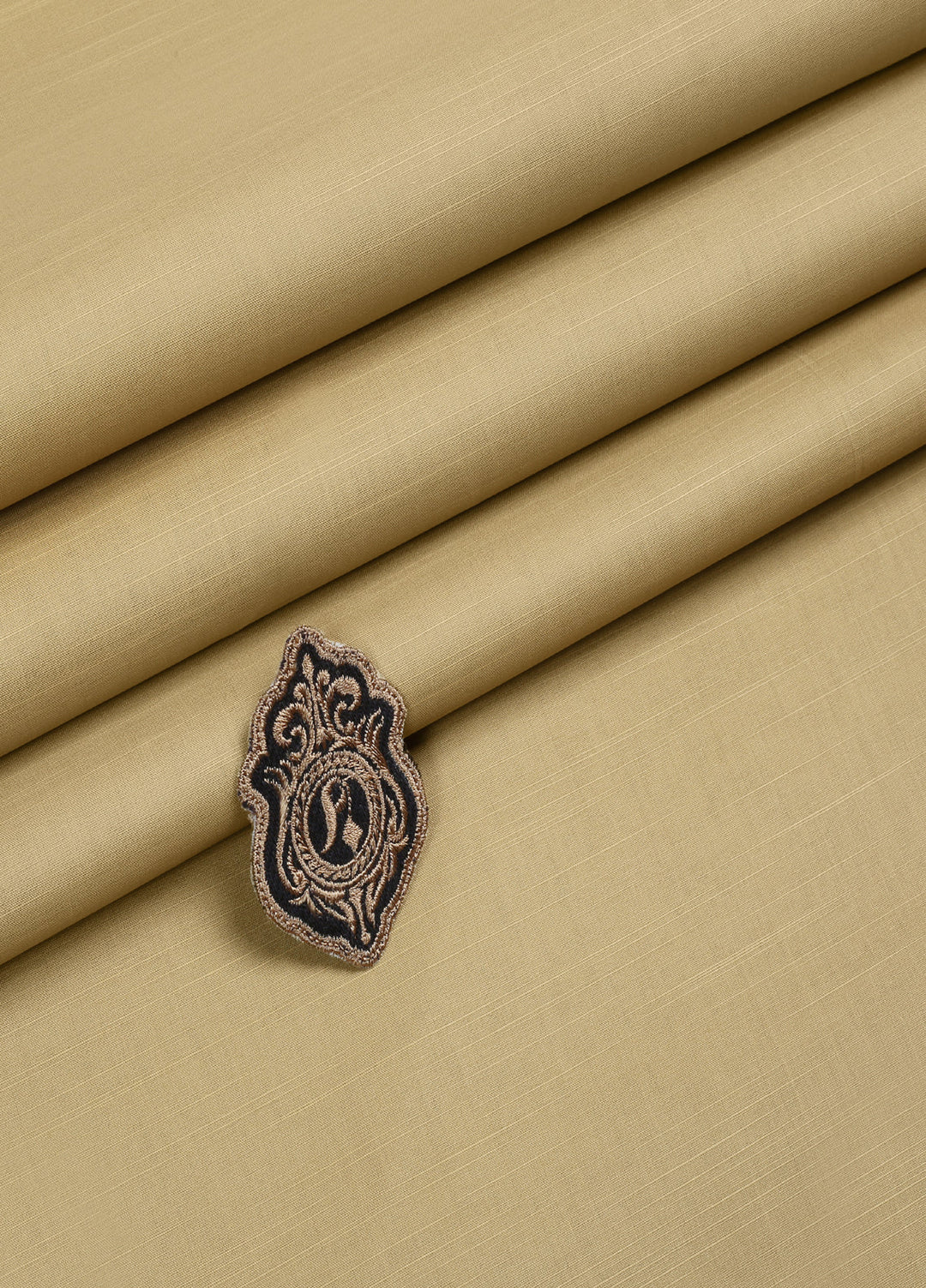 Zouq by Fabrich Mens Unstitched Cotton 2 Piece Kurta Shalwar Golden - Summer Collection