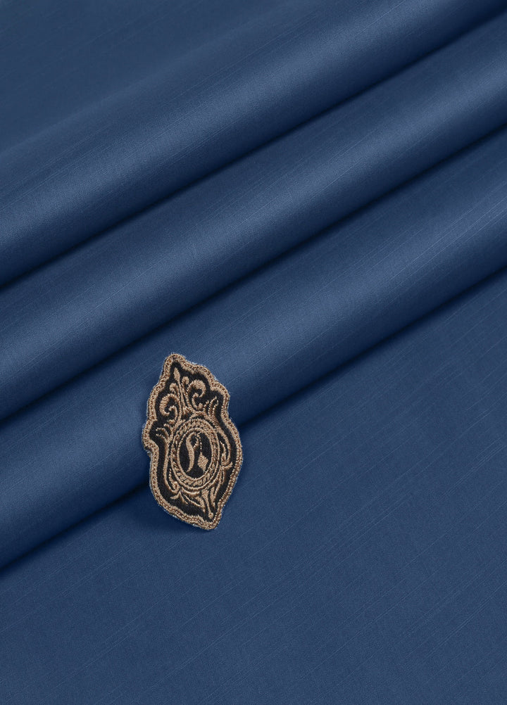 Zouq by Fabrich Mens Unstitched Cotton 2 Piece Kurta Shalwar Prussian - Summer Collection