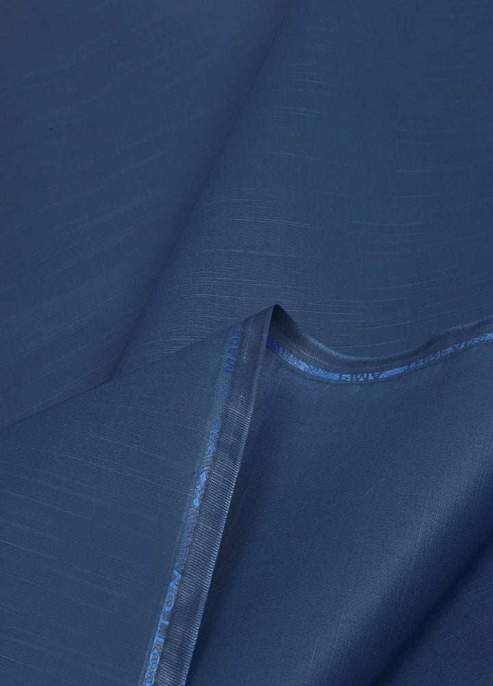 Zouq by Fabrich Mens Unstitched Cotton 2 Piece Kurta Shalwar Prussian - Summer Collection