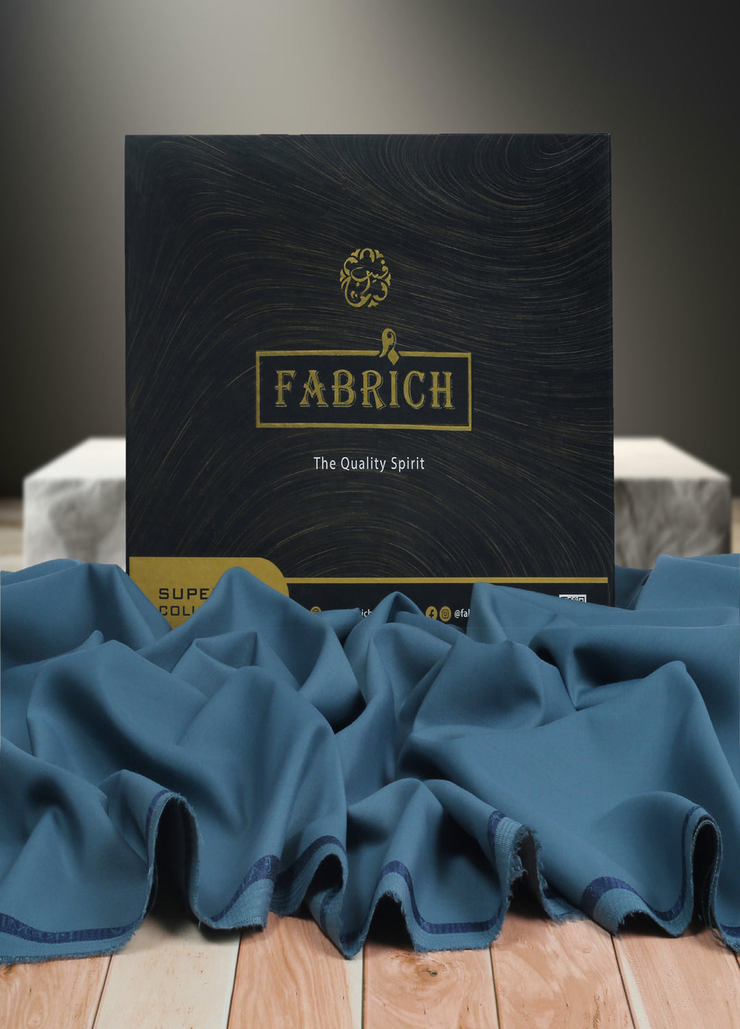 Prime Suiting by Fabrich Mens Unstitched Wash N Wear Slate Blue - Summer Collection