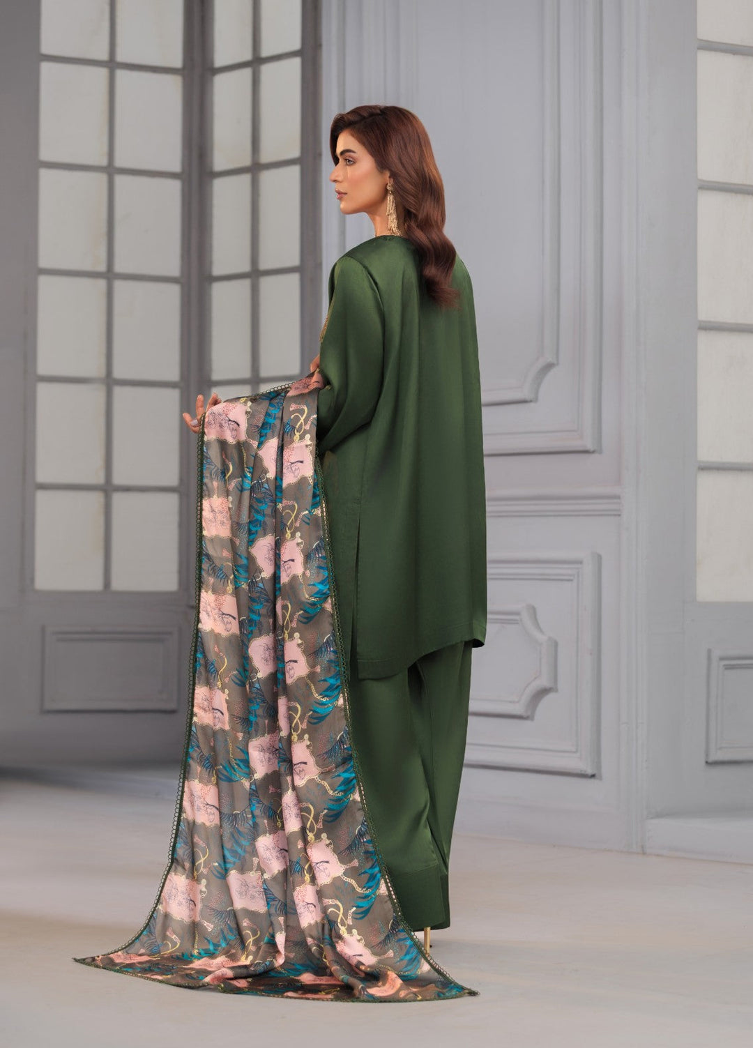 Afreen Sublimation by Huma Gul Pret Silk Hand work 3 Piece Suit HG-501 Verdia - Festive Collection