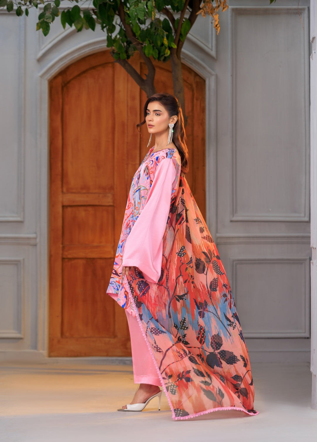 Afreen Sublimation by Huma Gul Pret Silk Hand work 3 Piece Suit HG-503 Izza - Festive Collection