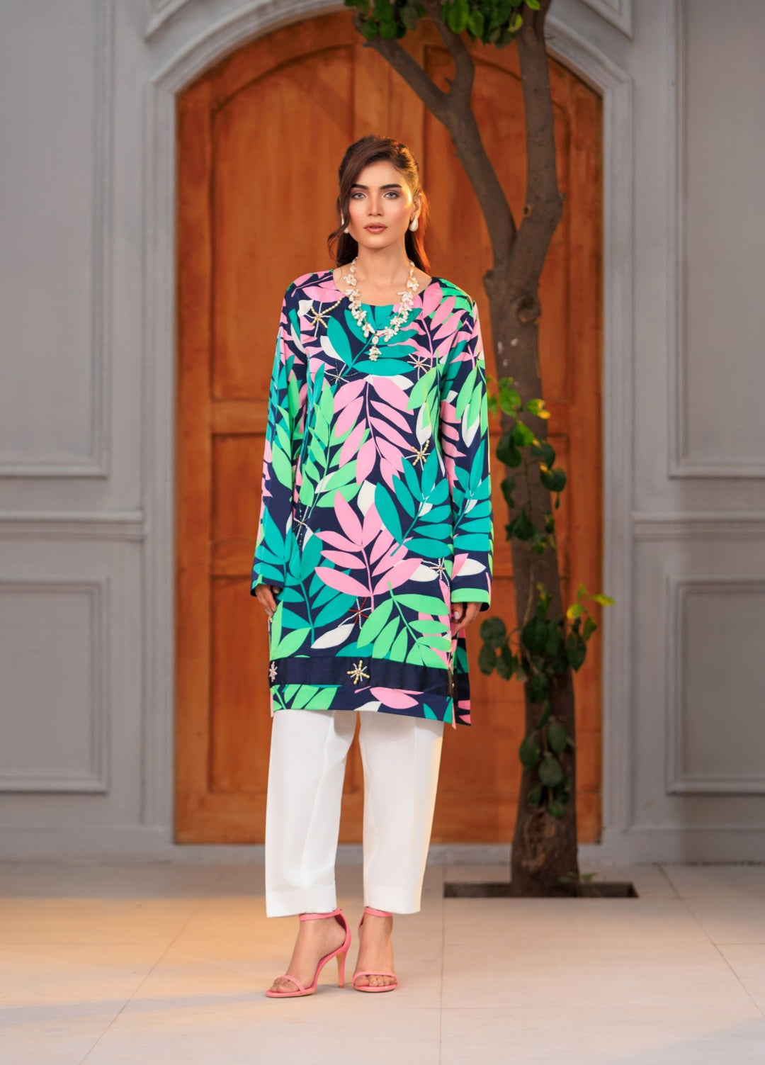 Afreen Sublimation by Huma Gul Pret Silk Hand work 2 Piece Suit HG-505 Zimal - Festive Collection