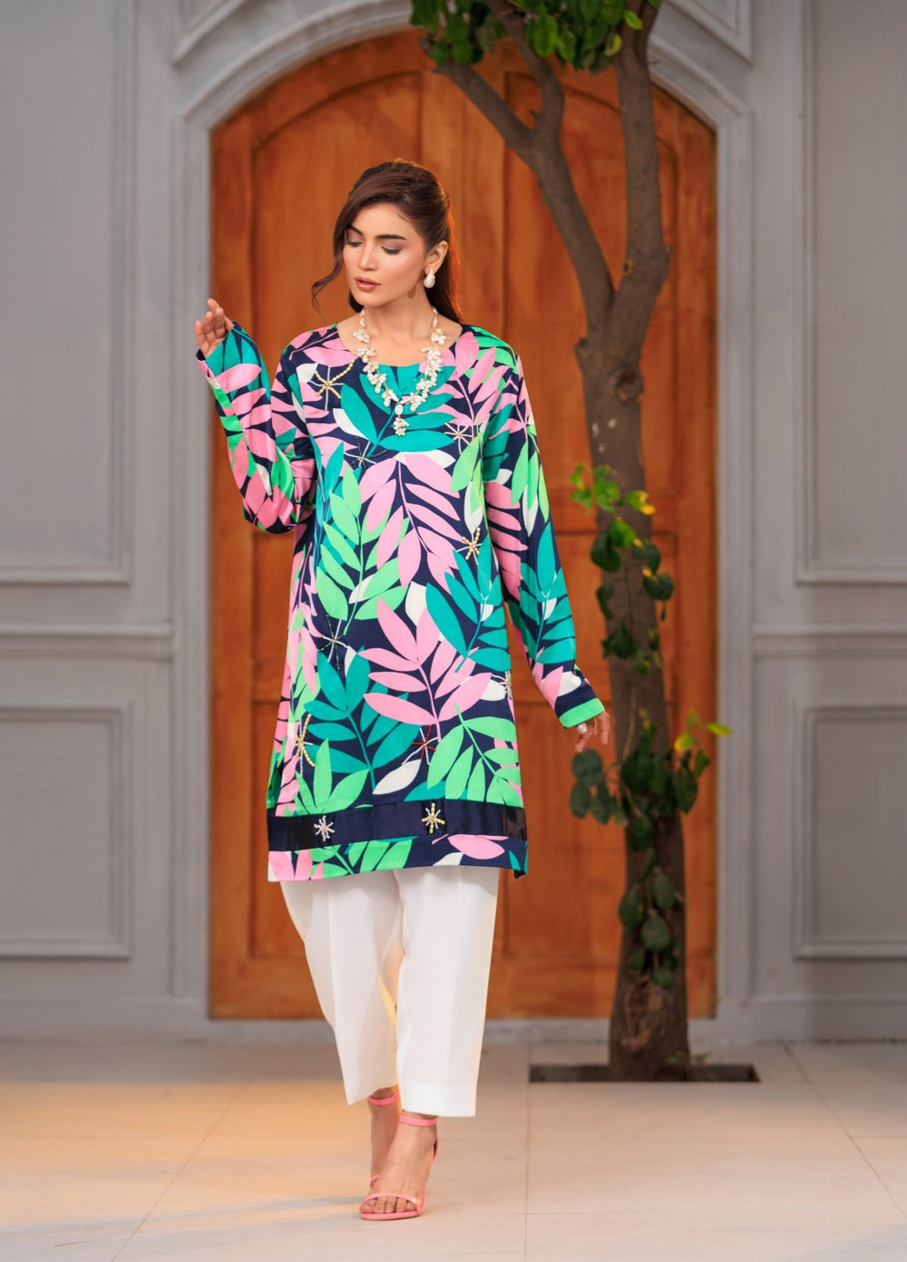 Afreen Sublimation by Huma Gul Pret Silk Hand work 2 Piece Suit HG-505 Zimal - Festive Collection