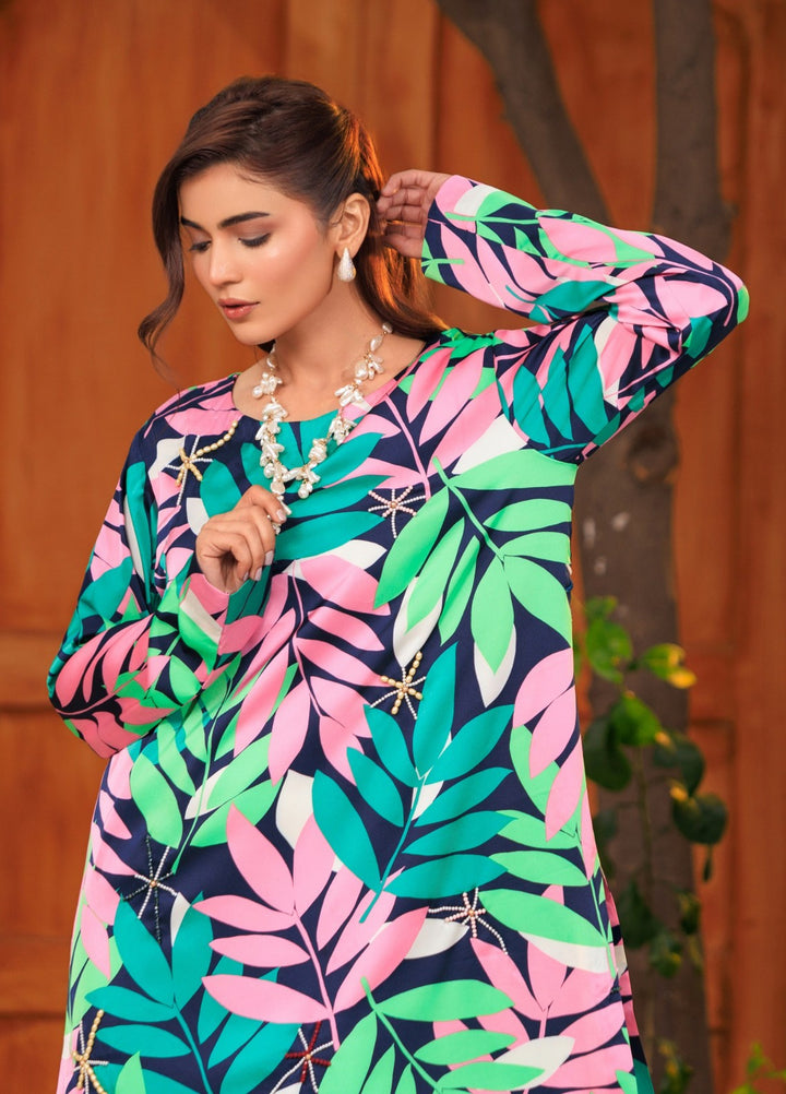 Afreen Sublimation by Huma Gul Pret Silk Hand work 2 Piece Suit HG-505 Zimal - Festive Collection