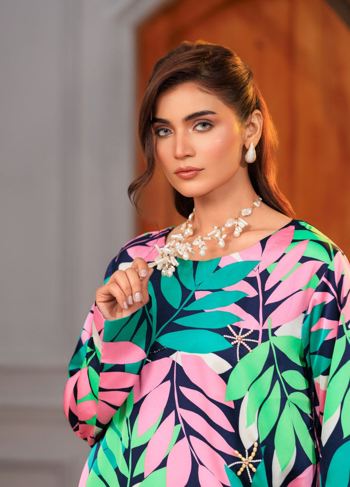 Afreen Sublimation by Huma Gul Pret Silk Hand work 2 Piece Suit HG-505 Zimal - Festive Collection