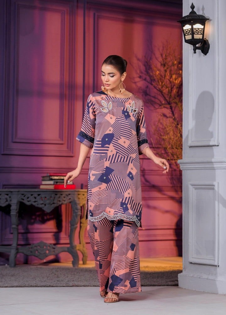 Afreen Sublimation by Huma Gul Pret Silk Hand work 2 Piece Suit HG-506 Elan - Festive Collection